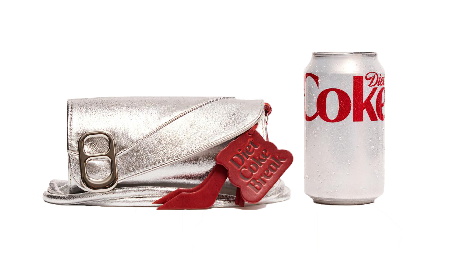 Diet Coke Canny Pack — серебристая поясная сумка под банку